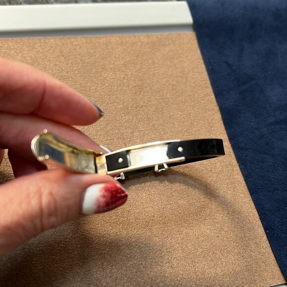 Sterling and black rubber adjustable bracelet. Clip to adjust. heart and star - Picture 2 of 6